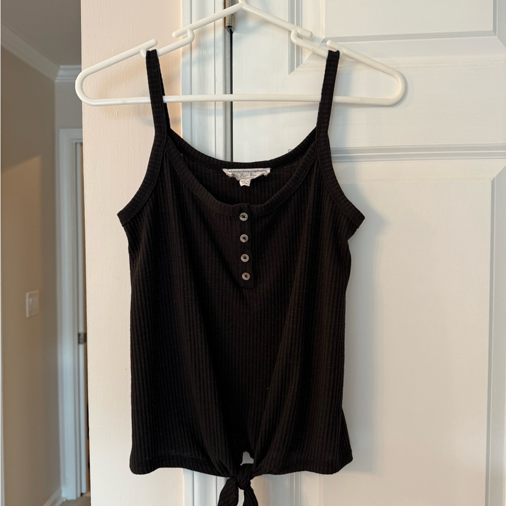 Black Buttoned Women's Top